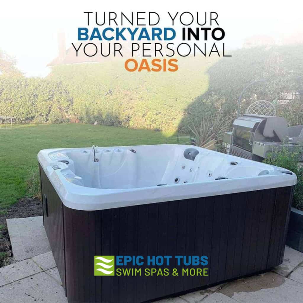 hot tub backyard oasis
