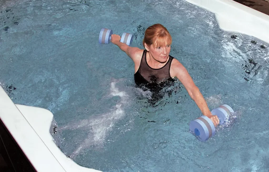exercise in swim spa