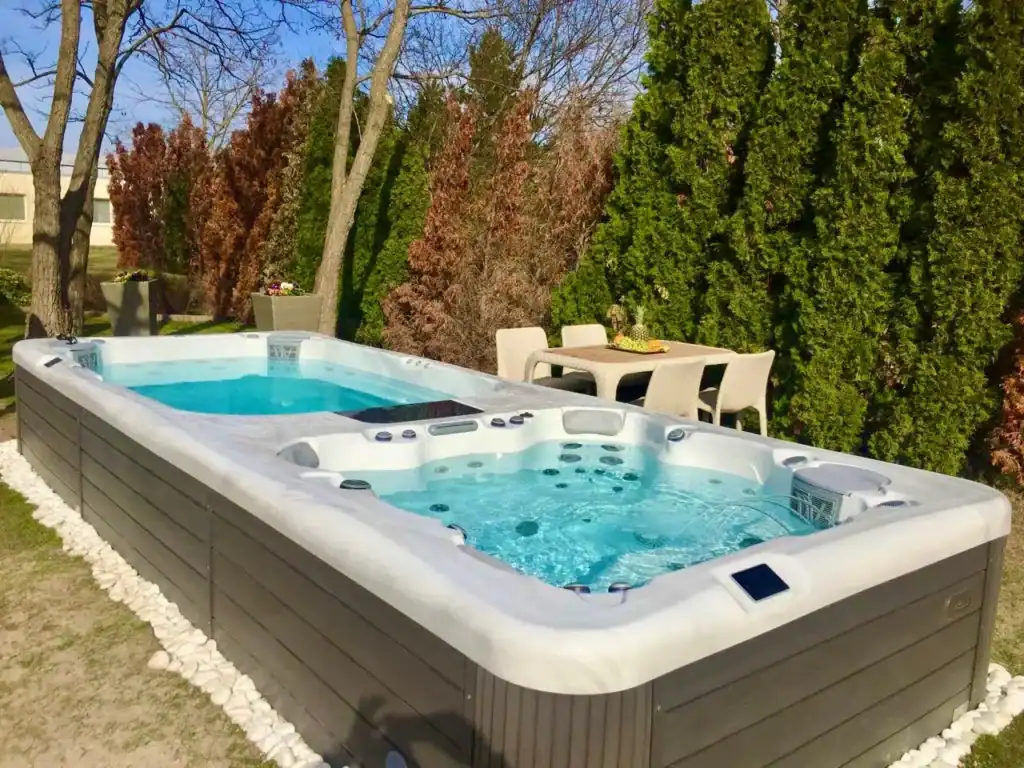 Stone Around Swim Spa