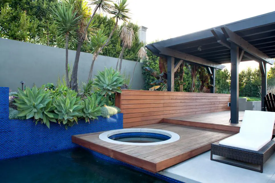 Teak Deck With Hot Tub