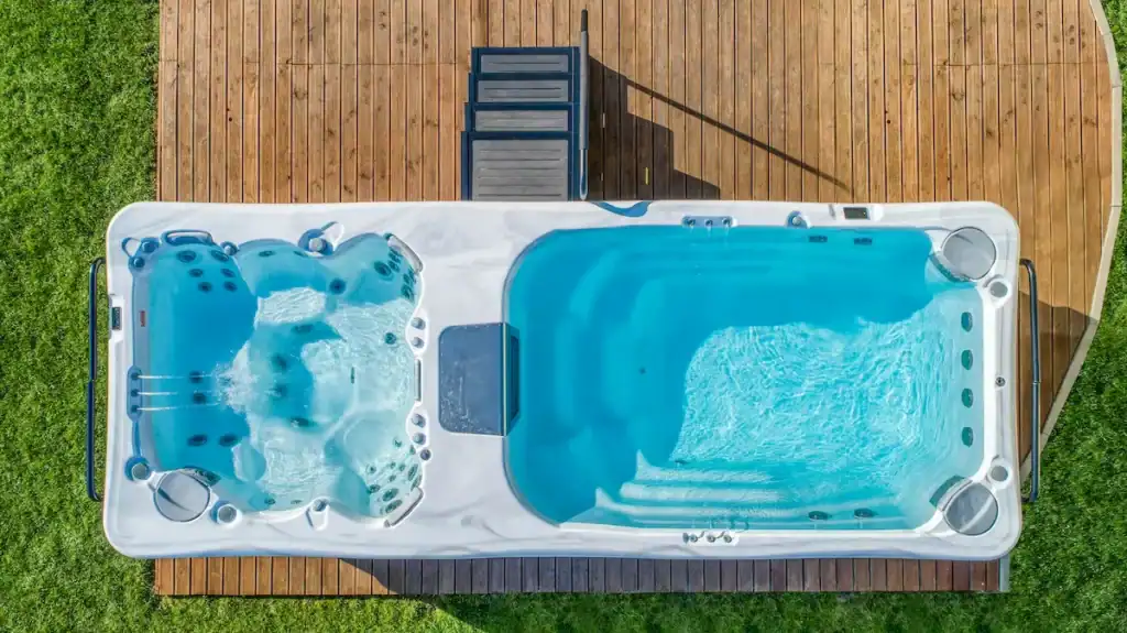 Swim Spa with a Raised Base