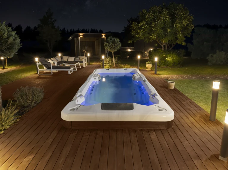 Amazon Swim Spa Built into Deck
