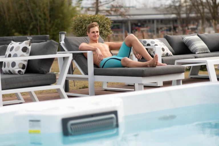 Amazon Swim Spa Lounging