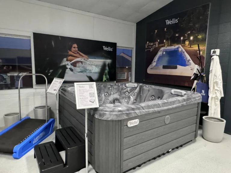 Hercules Hot Tub Wellis Spa in NC Showroom