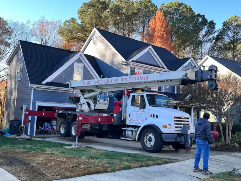 hot tub crane delivery raleigh nc
