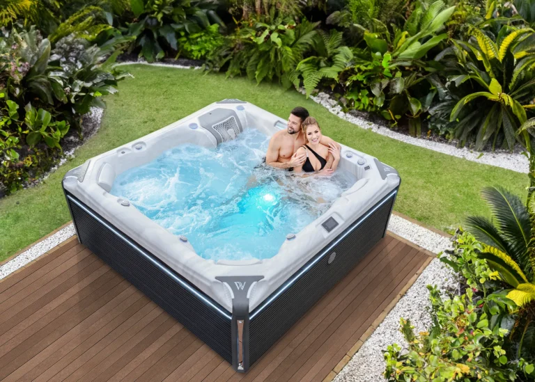 Wellis Spa Kilimanjaro Hot Tub Couple Overhead Photo