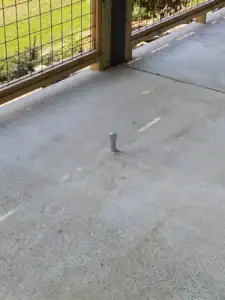 Electrical conduit routed under a hot tub concrete pad