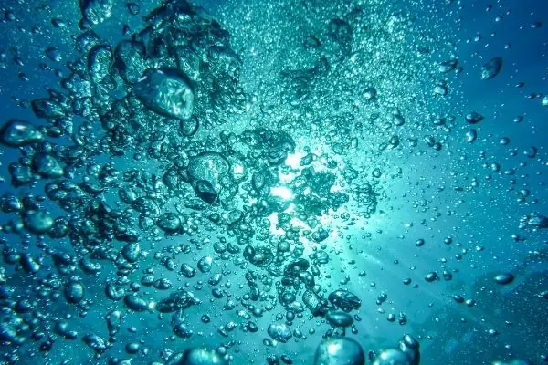 Warm bubbling water heated to the ideal hot tub temperature